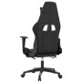 Silla gaming con reposapiés cuero sintético negro verde en Sillas gaming | Comprar online en Foru.es
