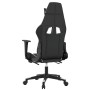 Silla gaming con reposapiés cuero sintético negro blanco en Sillas gaming | Comprar online en Foru.es