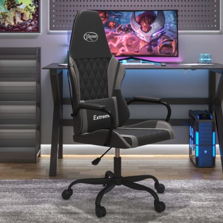 Silla gaming cuero sintético negro y gris en Sillas gaming | Comprar online en Foru.es