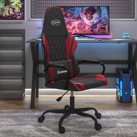 Silla gaming cuero sintético negro y rojo vino tinto en Sillas gaming | Comprar online en Foru.es