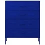 Dark blue steel drawer cabinet 80x35x101.5 cm by vidaXL, Drawers - Ref: Foro24-336199, Price: 189,17 €, Discount: %