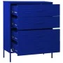 Dark blue steel drawer cabinet 80x35x101.5 cm by vidaXL, Drawers - Ref: Foro24-336199, Price: 189,17 €, Discount: %