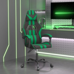 Silla gaming cuero sintético negro y verde en Sillas gaming | Comprar online en Foru.es