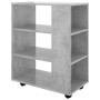 Armario ruedas madera contrachapada gris hormigón 60x35x75 cm de vidaXL, Taquillas y armarios de almacenamiento - Ref: Foro24...