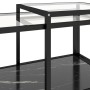 Mesita de centro 2 piezas vidrio templado negro de vidaXL, Mesas auxiliares - Ref: Foro24-331615, Precio: 113,99 €, Descuento: %
