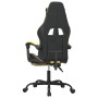 Silla gaming con reposapiés cuero sintético negro dorado en Sillas gaming | Comprar online en Foru.es