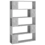 Sperrholz Bücherregal Trennwand grau Beton 100x24x155 cm von vidaXL, Bücherregale und Regale - Ref: Foro24-809201, Preis: 69,...
