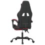 Silla gaming con reposapiés cuero sintético negro rojo tinto en Sillas gaming | Comprar online en Foru.es