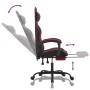 Silla gaming con reposapiés cuero sintético negro rojo tinto en Sillas gaming | Comprar online en Foru.es