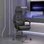 Silla gaming con reposapiés cuero sintético negro en Sillas gaming | Comprar online en Foru.es