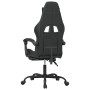 Silla gaming con reposapiés cuero sintético negro en Sillas gaming | Comprar online en Foru.es
