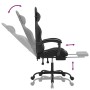 Silla gaming con reposapiés cuero sintético negro en Sillas gaming | Comprar online en Foru.es