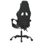 Silla gaming con reposapiés cuero sintético negro blanco en Sillas gaming | Comprar online en Foru.es