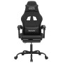 Silla gaming con reposapiés cuero sintético negro en Sillas gaming | Comprar online en Foru.es