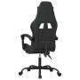 Silla gaming con reposapiés cuero sintético negro en Sillas gaming | Comprar online en Foru.es