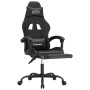 Silla gaming con reposapiés cuero sintético negro en Sillas gaming | Comprar online en Foru.es