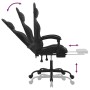 Silla gaming con reposapiés cuero sintético negro en Sillas gaming | Comprar online en Foru.es