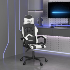 Silla gaming cuero sintético negro y blanco en Sillas gaming | Comprar online en Foru.es