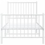 Estructura cama metal con cabecero y pie cama blanca 80x200 cm de vidaXL, Camas y somieres - Ref: Foro24-350940, Precio: 70,8...