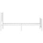 Estructura cama metal con cabecero y pie cama blanca 80x200 cm de vidaXL, Camas y somieres - Ref: Foro24-350940, Precio: 70,8...