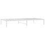 Estructura de cama de metal blanca 100x200 cm de vidaXL, Camas y somieres - Ref: Foro24-350908, Precio: 78,38 €, Descuento: %