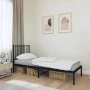 Bed frame with black metal headboard 80x200 cm by vidaXL, Beds and slatted bases - Ref: Foro24-350855, Price: 61,90 €, Discou...