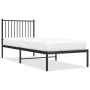 Bed frame with black metal headboard 80x200 cm by vidaXL, Beds and slatted bases - Ref: Foro24-350855, Price: 61,90 €, Discou...