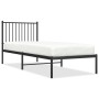 Estructura de cama con cabecero metal negro 80x200 cm de vidaXL, Camas y somieres - Ref: Foro24-350855, Precio: 61,88 €, Desc...
