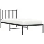 Bed frame with black metal headboard 80x200 cm by vidaXL, Beds and slatted bases - Ref: Foro24-350855, Price: 61,90 €, Discou...