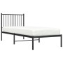 Estructura de cama con cabecero metal negro 80x200 cm de vidaXL, Camas y somieres - Ref: Foro24-350855, Precio: 61,88 €, Desc...
