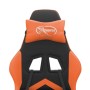 Silla gaming con reposapiés cuero sintético negro naranja en Sillas gaming | Comprar online en Foru.es