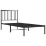 Bed frame with black metal headboard 80x200 cm by vidaXL, Beds and slatted bases - Ref: Foro24-350855, Price: 61,90 €, Discou...