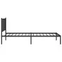 Bed frame with black metal headboard 80x200 cm by vidaXL, Beds and slatted bases - Ref: Foro24-350855, Price: 61,90 €, Discou...