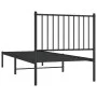Bed frame with black metal headboard 80x200 cm by vidaXL, Beds and slatted bases - Ref: Foro24-350855, Price: 61,90 €, Discou...