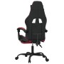Silla gaming con reposapiés cuero sintético negro rojo tinto en Sillas gaming | Comprar online en Foru.es
