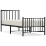 Estructura de cama con cabecero y estribo metal negro 80x200 cm de vidaXL, Camas y somieres - Ref: Foro24-350873, Precio: 72,...