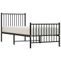 Estructura de cama con cabecero y estribo metal negro 80x200 cm de vidaXL, Camas y somieres - Ref: Foro24-350873, Precio: 72,...