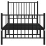 Estructura de cama con cabecero y estribo metal negro 80x200 cm de vidaXL, Camas y somieres - Ref: Foro24-350873, Precio: 72,...