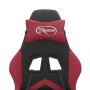 Silla gaming con reposapiés cuero sintético negro rojo tinto en Sillas gaming | Comprar online en Foru.es