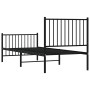 Estructura de cama con cabecero y estribo metal negro 80x200 cm de vidaXL, Camas y somieres - Ref: Foro24-350873, Precio: 72,...