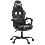 Silla gaming con reposapiés cuero sintético negro camuflaje en Sillas gaming | Comprar online en Foru.es