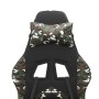 Silla gaming con reposapiés cuero sintético negro camuflaje en Sillas gaming | Comprar online en Foru.es