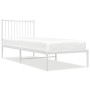 Estructura de cama de metal con cabecero blanco 80x200 cm de vidaXL, Camas y somieres - Ref: Foro24-350922, Precio: 69,12 €, ...
