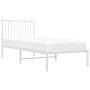 Estructura de cama de metal con cabecero blanco 80x200 cm de vidaXL, Camas y somieres - Ref: Foro24-350922, Precio: 69,12 €, ...