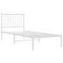 Estructura de cama de metal con cabecero blanco 80x200 cm de vidaXL, Camas y somieres - Ref: Foro24-350922, Precio: 69,12 €, ...