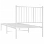 Estructura de cama de metal con cabecero blanco 80x200 cm de vidaXL, Camas y somieres - Ref: Foro24-350922, Precio: 69,12 €, ...