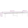 Estructura de cama metal blanco 75x190 cm de vidaXL, Camas y somieres - Ref: Foro24-350903, Precio: 64,05 €, Descuento: %