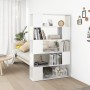Librería separador madera de ingeniería blanco brillo de vidaXL, Librerías y estanterías - Ref: Foro24-809203, Precio: 93,99 ...