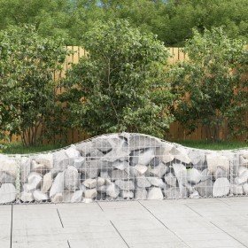 Cestas de gaviones 12 uds forma de arco hierro 200x30x40/60 cm en Macetas y jardineras | Comprar online en Foru.es