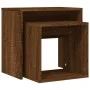 Stapelbare Couchtische, 2 Stück, Holzwerkstoff, braune Eiche von vidaXL, Couchtisch - Ref: Foro24-815542, Preis: 36,80 €, Rab...